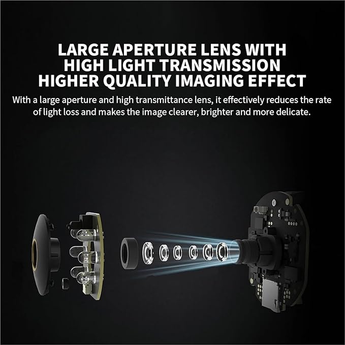 360° Smart Home Security Camera PTZ 2K Webcam 1296P 3 Megapixel AI Human Detection Night Vision Webcam(UK PlugOnly Camera)