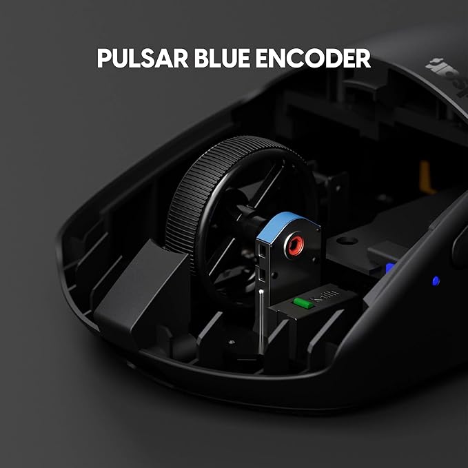 Pulsar Gaming Gears X3 Wireless Gaming Mouse Ultra Lightweight (1.94 oz/55g) Hybrid Ergonomic Optical Switch 32000 DPI 750 IPS XS-1 Sensor 8k Compatible (Left-Handed Medium Black)
