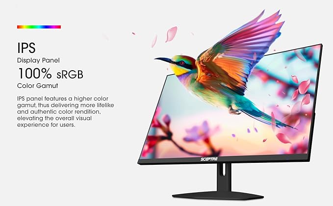 Sceptre New IPS 27-inch Prime Gaming Monitor 100Hz DP HDMI USB Type C Build-in Speakers Machine Black 2026 (E275W-FP100T Series)