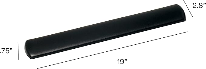 Keyboard Wrist Rest Gel Black Leatherette Kp200le