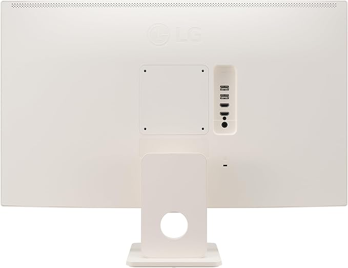 LG 27SR50F-W Smart Monitor 27-Inch FHD (1920x1080) IPS Display webOS 23 HDR 10 x2 Built-in Speakers AirPlay 2 Screen Share Bluetooth ThinQ App Remote Control White