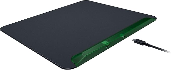 Razer Firefly V2 Pro Fully Illuminated RGB Gaming Mouse Mat: Backlit Design - 15 Zone Chroma Lighting - USB 2.0 Port - Detachable USB Type C Cable - Micro Textured Surface - Anti Slip Base
