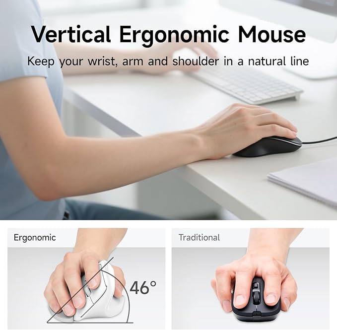 SANWA Wireless Ergonomic Mouse for Large Hands Silent Click Vertical Mice with Removable Wrist Rest 1000-4000 DPI 3-Device (2.4G + 2 Bluetooth 5.4) Compatible with Mac Windows Laptop PC White
