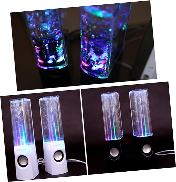 LED Fountain Speakers Colorful Sound Speakers for PC and Laptop Stereo Sound for Parties and Home Use