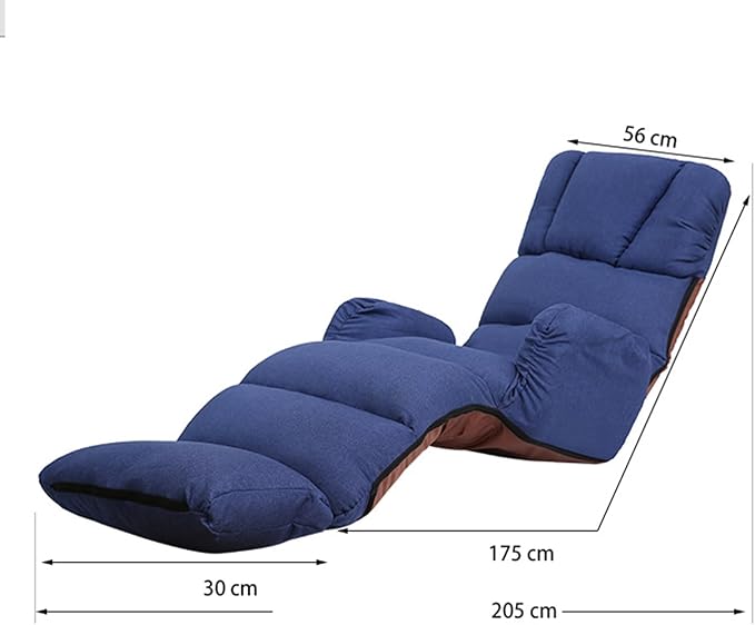 Folding Floor Chair with Back Support Convertible Comfy Chair Game Memory Foam Padded Sleeper Recliner Sofa Chair for Bedroom Gaming WorkingGrey
