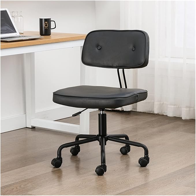 Adjustable Office Computer Chair with Armrest Office Chairs Office Furniture Home Soft Cushion Computer Armchair Lift Swivel Gaming Chair(Black)