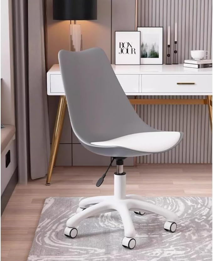 Gaming Chair Home Office Desk Chairs With Wheels Computer Accent Chairs Swivel Makeup Chair Dormitory College Students Study Backrest Chair For Bedroom Living Room Balcony ( Color : Gray C )