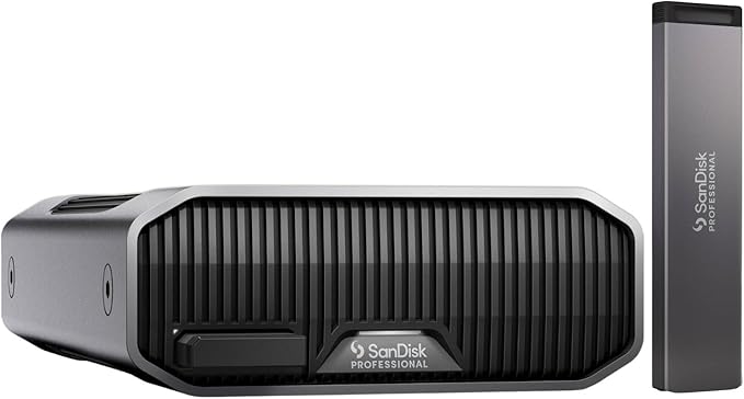 SanDisk Professional 12TB G-Drive Project Thunderbolt 3 External Hard Drive for Content Creators and Professionals - High-Speed Data Storage Solution Bundle with PRO-Blade SSD Mag 1TB (2 Items)