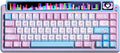 x Aula AMG65 Mechanical Gaming Keyboard w/Dual Screen 65% Wireless Small Custom Keyboard RGBBluetooth/2.4G/Wired Rapid Trigger Hot Swappable for Windows Laptop PC Mac - Pink/Blue