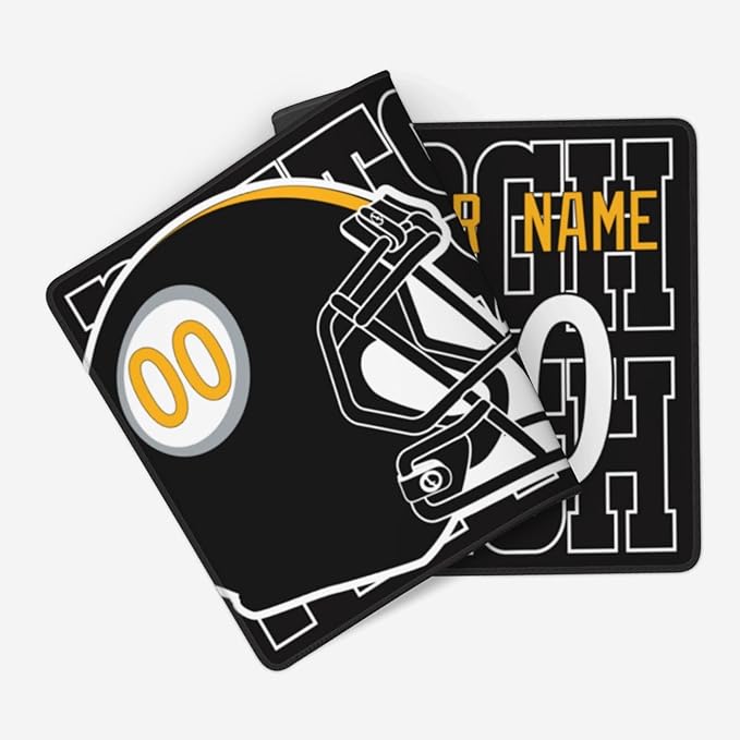 ANTKING Pittsburgh Mouse Pad for Men Women Youth Gifts Custom Name and Number Desk Pad