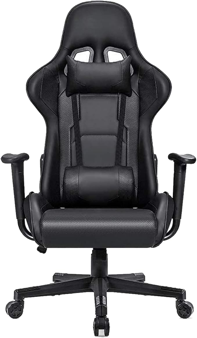 WANYE Adult Gaming Chair Gaming Chair Gaming Chair with Massage Reclining Gaming Chair High Back PC Gaming Chair Ergonomic Gaming Chair (Red) Black