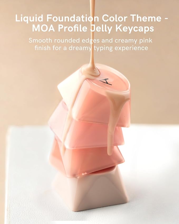 WK75 Wireless Mechanical Keyboard with Knob 75% Foundation Pink Creamy Keyboard Hot Swappable Pre-lubed Switches Gasket Mount with MOA Profile Jelly Keycaps RGB Backlit Gaming Keyboards
