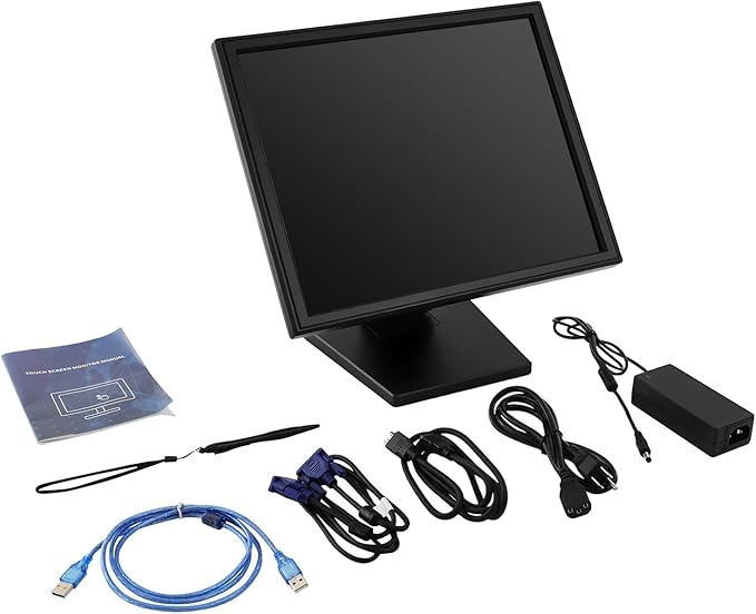17 Inch Touchscreen Monitor 5W 1280 * 1024 LCD Computer Touch Screen PC Display 300 cd/㎡ Portable Touch Screen w/Smooth Touch Pen for Industrial Automation Equipment &amp Monitoring Centers