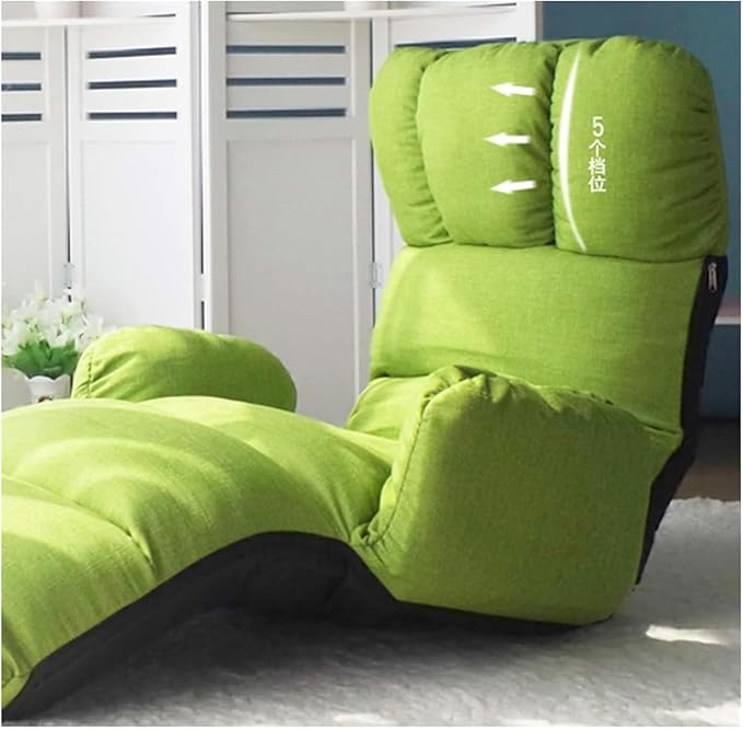 ELEFOCUS Folding Sofa Chair Multifunction Armchair 5-Speed Adjustment Washable Bedroom Living Room Lounge Chair(Blue)