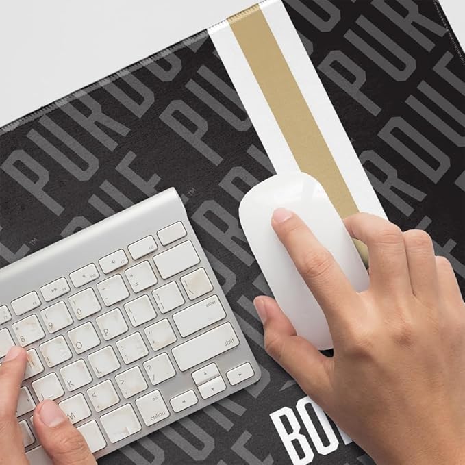 Purdue University Boilermakers Mascot Large Gaming Mouse Pad Desk Mat with Stitched Edges Non-Slip Base for Gamer Home and Office 31.5 x 15.7
