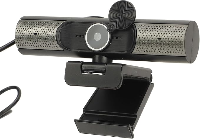 PC Webcam 2K USB with Auto Focus and Dual Noise Reduction Microphone - Wide Angle 90° Video Camera for Live Streaming Zoom Video Conferencing and Studying with Lens Cover