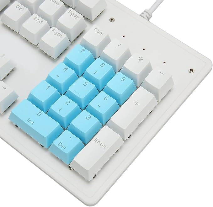 Vikye Gaming Keyboard with Mechanical Switch RGB Backlit 104 Keys USB Cable Widely Compatible with PC Laptop and Desktop (Brown Switch