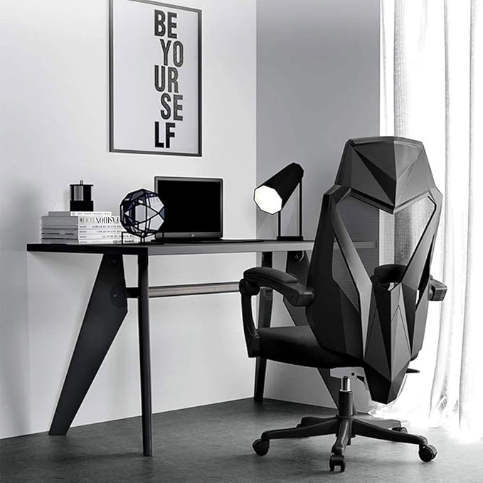 Office Chair Gaming Chair Computer Chair Home Reclining Office Chair Capacity Ergonomic Computer Mesh Recliner Executive Swivel Office Desk Chair Lumbar Support (Color : Svart)
