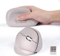 Bluetooth Wireless Vertical Mouse - Ergonomic Design Rechargeable with Type-C Silent Operation for Office and Home Use Ideal for Professionals &amp Students (Gray)