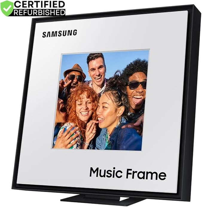 Samsung HW-LS60D/ZA Photo Music Frame Smart Speaker Dolby Atmos with Q-Symphony 2024 (Renewed) Bundle with 2 YR CPS Enhanced Protection Pack