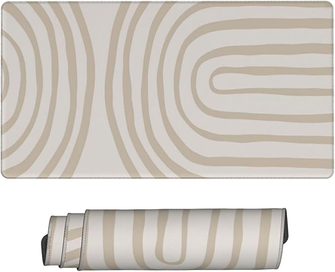 Spiral Wave Desk Cover MatExtended Large Mouse PadComputer Laptop Mat Desk Decor for Office Game Home 30x16 Inch
