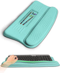 Ergonomic Wave Wrist Rest with Keyboard Stand Cushioned Palm Rest Comfortable Integrated Memory Foam for Natural Typing and Relieve Wrist Pain Baby Blue