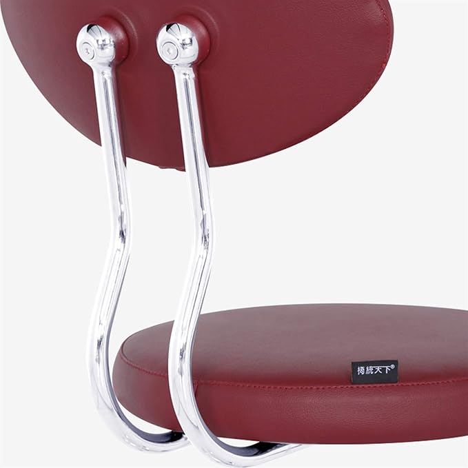 Mlaea Dining Bedroom Living Room Chair Gaming Club Bar Chair with Rolling Wheels Backrest TV Station Lounge Laboratory Chair48 * 90CM(Color:red)