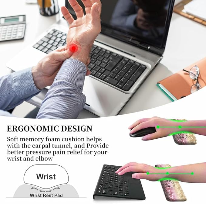 Ergonomic Keyboard Wrist Rest Pad Elbow Rest Pad for DeskMemory Foam Gel Wrist Pad for Keyboard and MouseDesk Elbow Arm Wrist Rest Support Pad for Computer Laptop-I can do All Things Through Christ