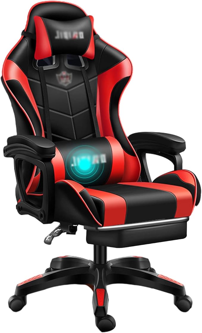 Office Ergonomic Chair Swivel Chair Computer Chair Gaming Chair Boys Home Gaming Chair Lift Reclining Swivel Chair Office Chair Boss Chair (Size:Nylon feetColor:red)