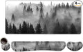ToLuLu Extended Gaming Mouse Pad Memory Foam Ergonomic Keyboard Mouse Wrist Rest Support Set Large Desk Mat with Stitched Edges Non-Slip Base Mousepad for Home Office Game Study Tree Forests