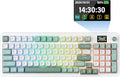 Redragon K719 Wireless Gasket Gaming Keyboard w/Hype Screen &amp Knob 95 Keys Mechanical Keyboard Easy-Control 1.14’’ TFT Info Display 5-Layer Noise Dampening Custom Linear Switch Jade Cloud Col