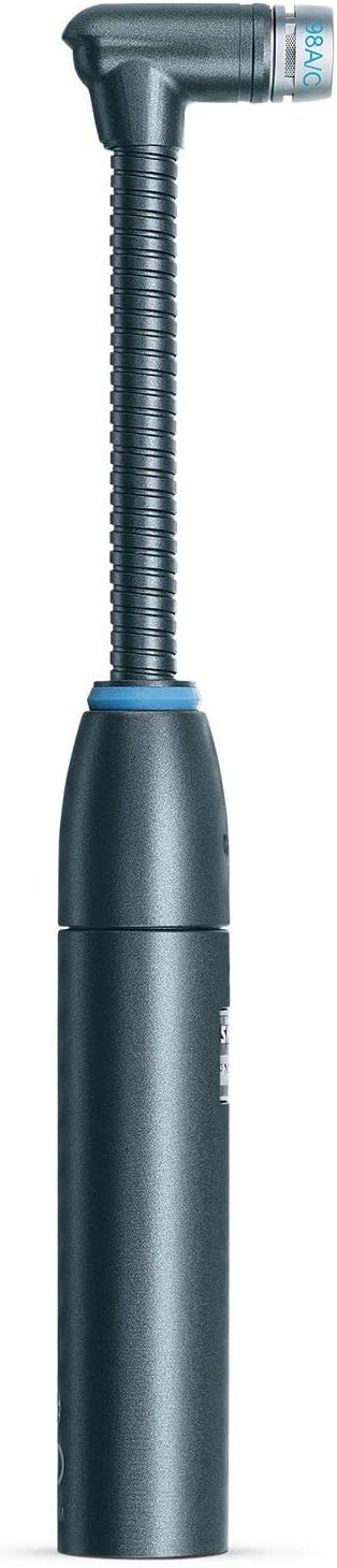 Shure BETA 98AMP/C Drum Microphone - Miniature Cardioid Condenser with Flexible Gooseneck Integrated XLR Preamplifier A75M Microphone Mount Snap-Fit Windscreen - Ideal for Snares and Toms