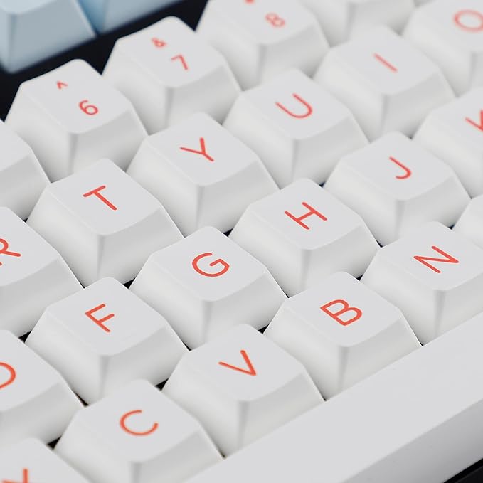 142 Salmon Keycaps Dye-Sub Thick PBT Cherry Profile Key caps for TKL 61 64 68 75 87 96 104 108 GMMK MX Mechanical Keyboard