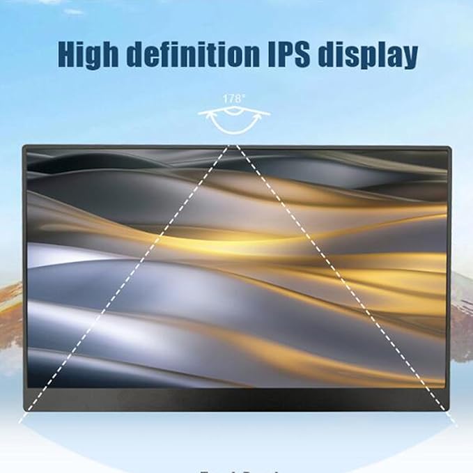 Yoidesu 15.6 Portable Monitor Touchscreen FHD IPS Touch Screen Travel Monitor with Kickstand &amp Speaker USB C External Monitors for Laptop Phone Computer Switch