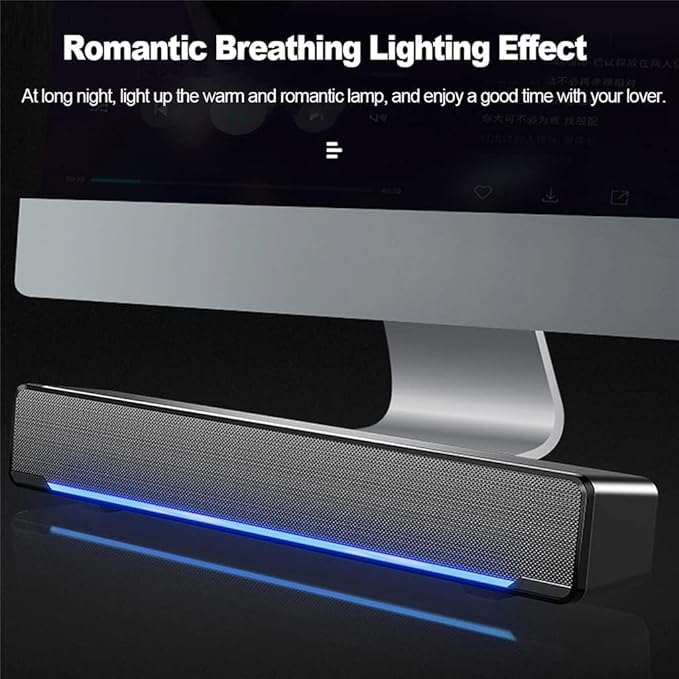 Computer Speakers for Desktop 3.5mm Audio + USB Wired Computer Speaker Stereo Subwoofer Powerful Music Player Bass Surround Sound Box for PC Laptop
