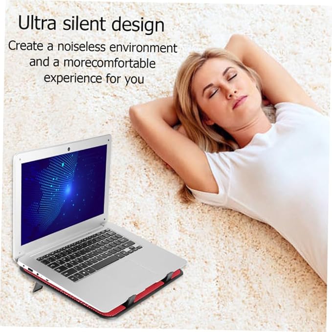 TEHAUX 14 Inch Laptop Cooling Pad Dual Fans Slim Design USB Powered Compatible Notebooks and Laptops for Gaming and Office Use
