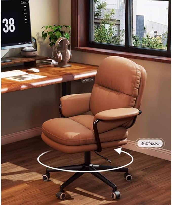 KITCISSL Office Desk Chair Computer Gaming Chair Video Game Chairs for Bedroom Accent Chairs Lift Makeup Chair Dormitory Swivel Office Chair for Living Room Home Office (Color : Beige C)