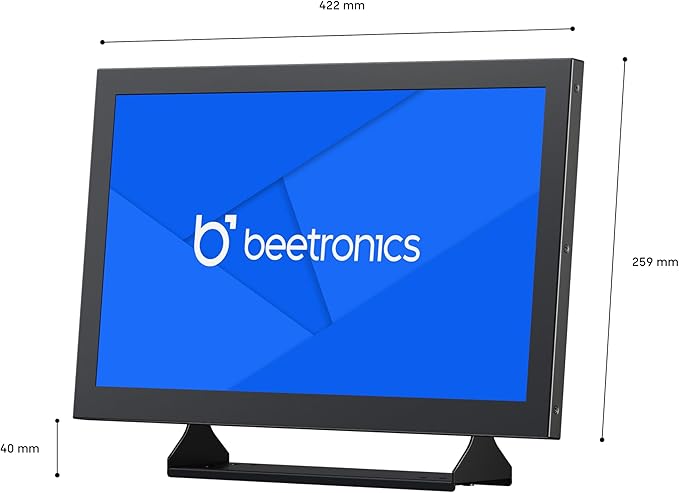 Beetronics 17-Inch Full HD IPS Monitor - Professional Industrial-Grade Display | HDMI VGA BNC RCA Inputs | Durable Metal Housing Matte Screen 24/7 Continuous Operation Wide Viewing Angle 17HD7M