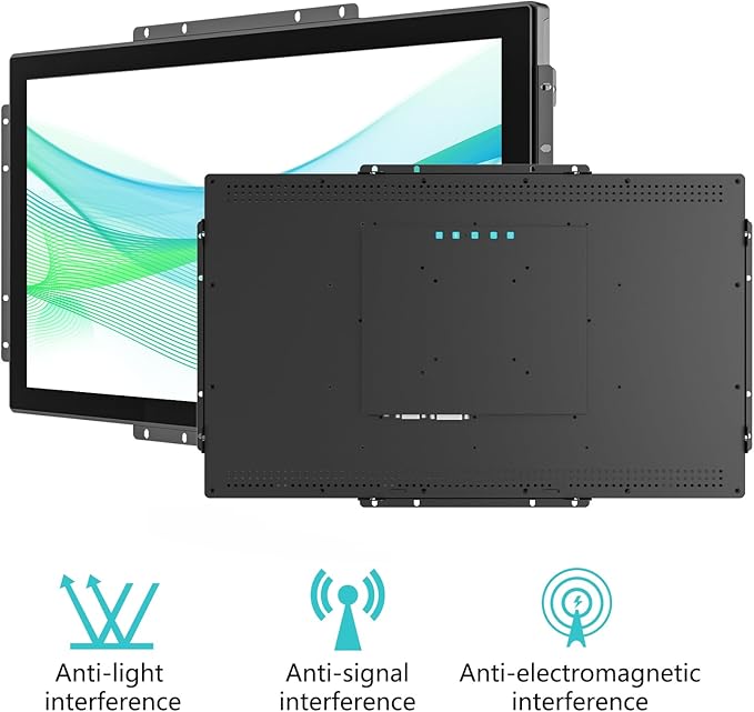 21.5 Inch 10 Points Industrial Capacitive Touch Monitor IP65 Waterproof 1920x1080 @ 60Hz TFT LCD IK08 Open Frame Design Touch Screen Suitable for kiosks