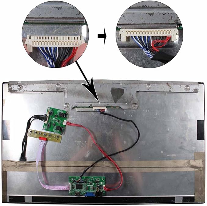 VGA Controller Board eDP for 27 inch 2560x1440 2K LM270WQ1 SDA1 SDA2 30 pin WLED LCD Screen