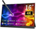 16 inch 4k OLED Touchscreen Portable Monitor 3840 x 2400 100% P3 Portable Display MPP Stylus Pen Compatibility 1MS Eye Care PC Monitor for LaptopMac NUC Mini PCVESA &amp Integrated Stand