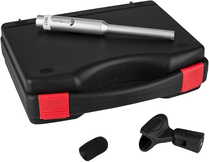 Dayton Audio EMM-6 Precision Omnidirectional Electret Condenser Microphone for Room Acoustic Analyzers and Audio Measurement Systems Calibration Data File with Response Graph Included
