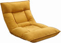 Floor Chair Folding Sofa Chair with 5 Adjustable Position Couch Recliner with Back Support Floor Gaming Chair for Adults(Yellow)