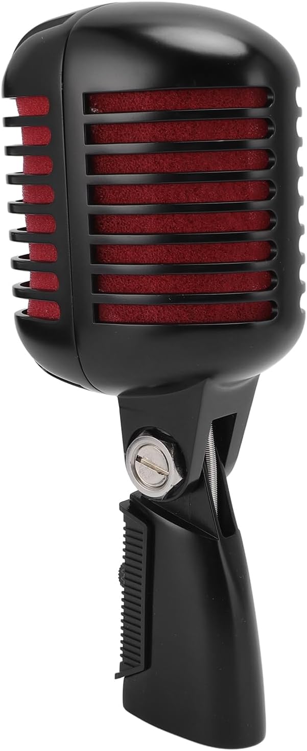 Dynamic Microphone Noise Reduction Microphone Angle for Studio Recording Adjustable (Black)