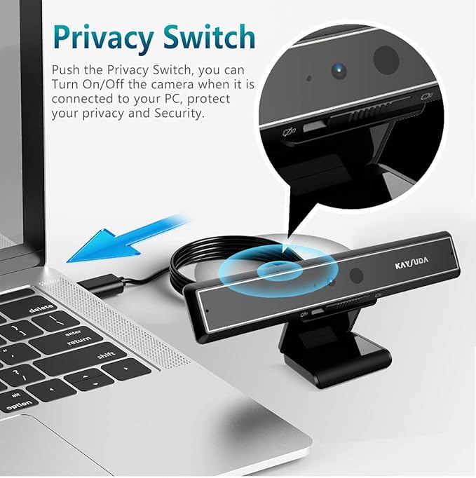 CA20 Face Recognition USB IR Camera for Windows Hello Windows 11 Web Camera Up to 1080P (Entry Level) with Dual Omnidirectional Microphone for Video Conference and Home Office