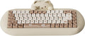 YUNZII C68 Wireless Mechanical Keyboard65% LayoutHot SwapTriple Mode BT5.0/2.4G/Wired RGB Backlit NKROCute Cat Silicone Ergonomic Design for Win/Mac (Brown Milk Switch)