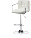 Mlaea Living Room Computer Chair Gaming Club Bar Swivel Chair with Footrest Adjustable Height Conference Reception Chair 44 * 63-83CM(Color:#2)