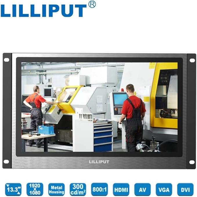 LILLIPUT 13.3 TK1330-NP/C/T Full HD HDMI Monitor with capacitive Touch FunctionOption for Open Frame Install kit and VESA Mount