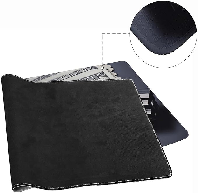 Gun &amp Money Mouse Pad Large Desk Mat Extended Keyboard Mouse Pad with Non-Slip Base and Stitched Edge Mouse Mat Desk Pad 36x16 Mouse Pads for Desk Home Office Gaming