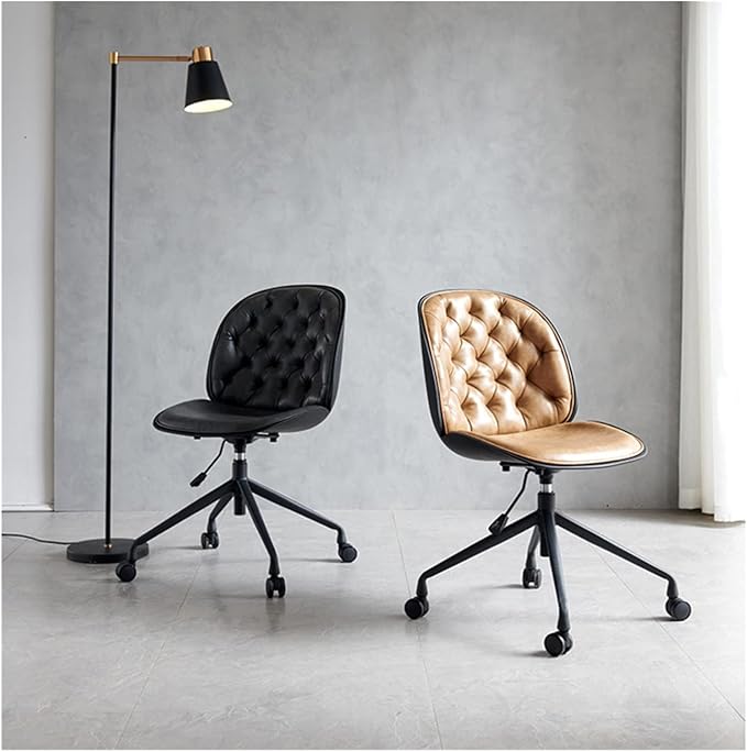 Adjustable Office Computer Chair with Armrest Chair Backrest Computer Chair Rotary Lift Gaming Chair Office Chairs(Light Brown)
